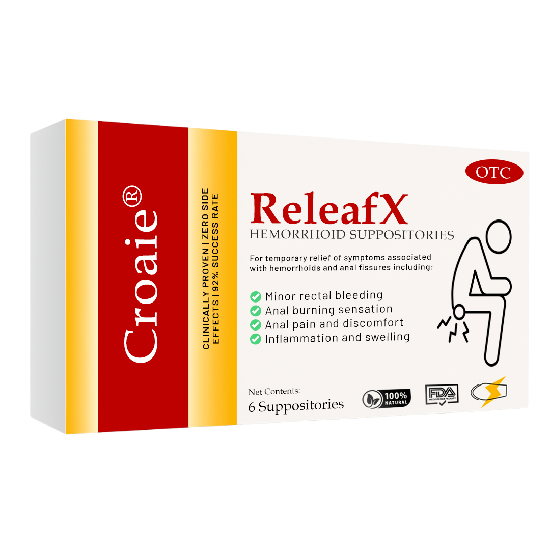 Official Store:Croaie® ReleafX Hemorrhoid Suppositories - 7 Days to a Happy, Pain-Free 🍑—Guaranteed!