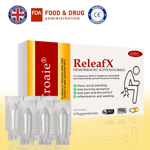 Official Store:Croaie® ReleafX Hemorrhoid Suppositories - 7 Days to a Happy, Pain-Free 🍑—Guaranteed!
